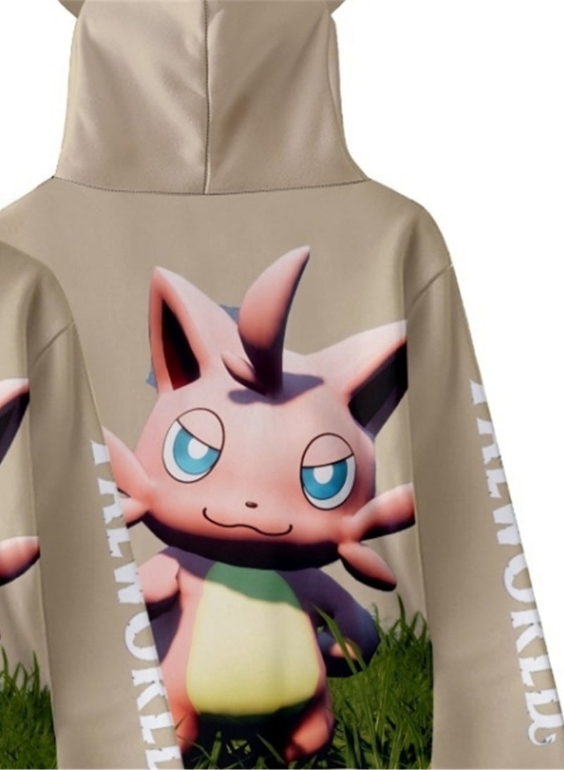 Palworld Phantom Beast Pallu 3D Digital Printing Cat Ears Hooded Sweatshirt - Image 3