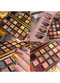 OCHEAL Empowered Eyeshadow Palette Multicolour, 18 Colors Matte Shimmer Glitter Multi Reflective Shades Ultra Pigmented Makeup Eye Shadow Powder Waterproof Eye Shadow  - Image 2
