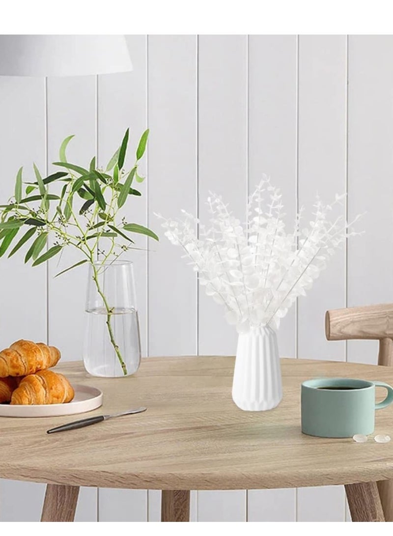 Mordely 24 Stems Artificial Eucalyptus Spray Faux Eucalyptus Leaves Fake Plants Fall Decor for Party, DIY Arrangements, Home Fireplace - Image 3