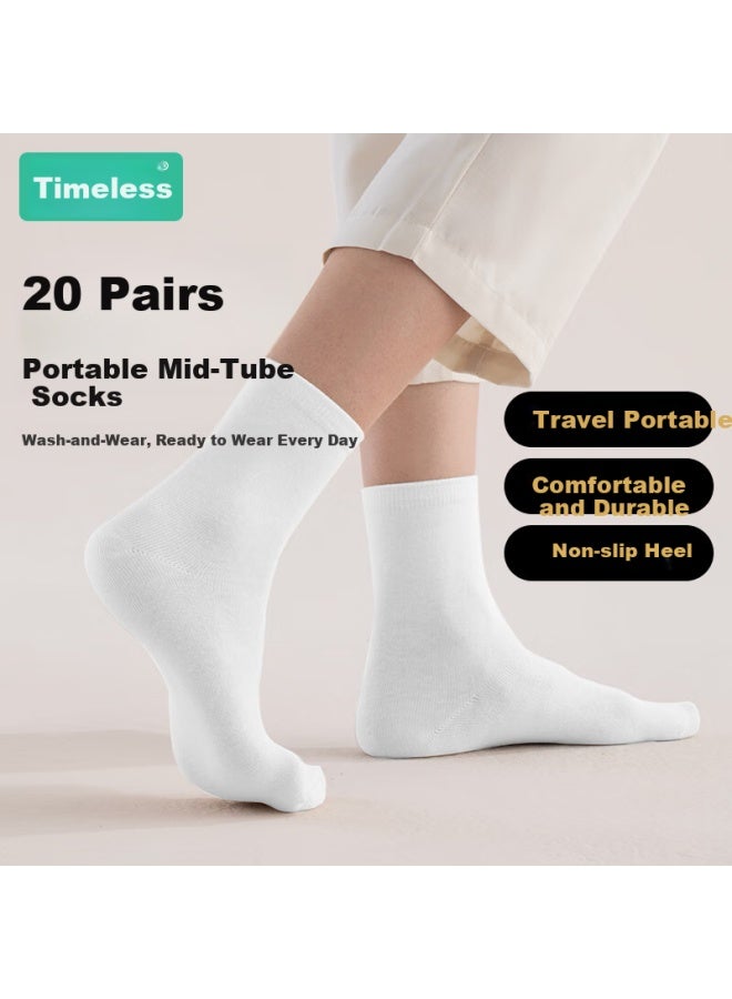 Sometimes Disposable Socks For Men And Women, Daily Disposable Mid-calf Cotton Socks For All Seasons, Sweat-absorbent And Breathable Sports Socks, Essential For Travel - Image 5