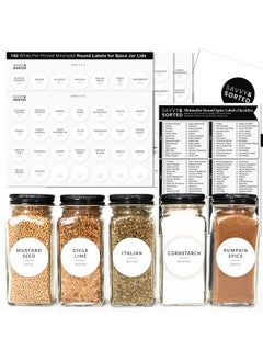 Minimalist Round Spice Labels For Lids 140 Spice Jar Labels For Spice Containers Waterproof Kitchen Labels For Spice Jars Spice Organization Labels Herb Seasoning Pantry Labels