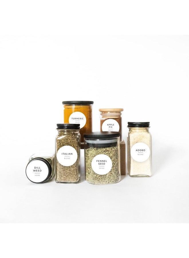 Savvy & Sorted - Minimalist Round Spice Labels For Lids 140 Spice Jar Labels For Spice Containers Waterproof Kitchen Labels For Spice Jars Spice Organization Labels Herb Seasoning Pantry Labels - Image 1