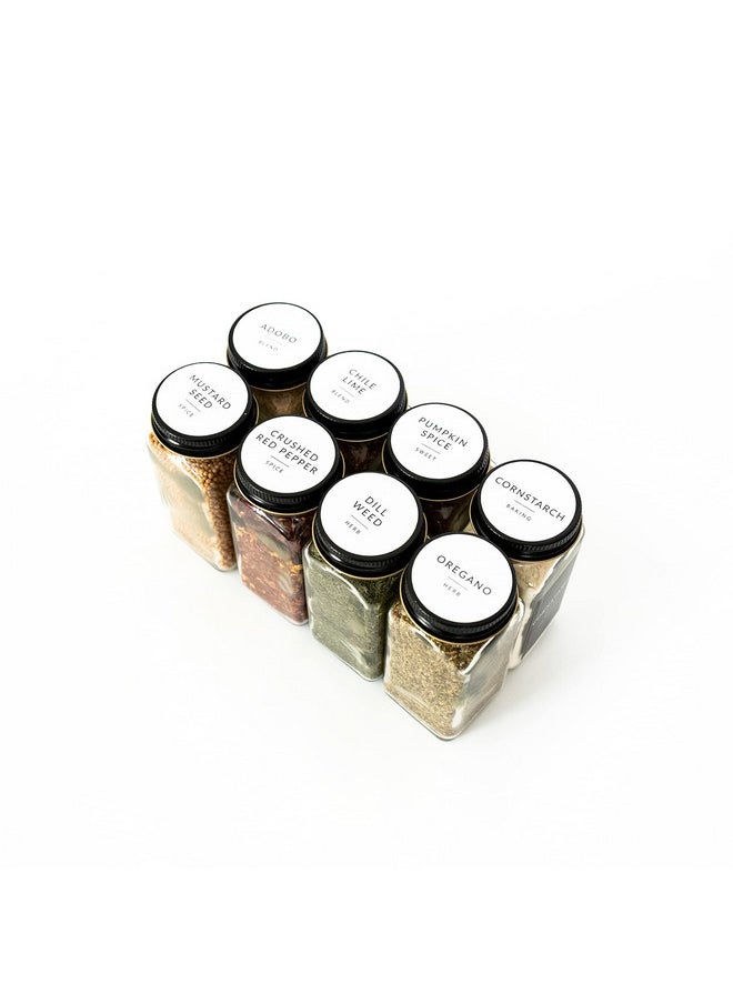 Savvy & Sorted - Minimalist Round Spice Labels For Lids 140 Spice Jar Labels For Spice Containers Waterproof Kitchen Labels For Spice Jars Spice Organization Labels Herb Seasoning Pantry Labels - Image 1