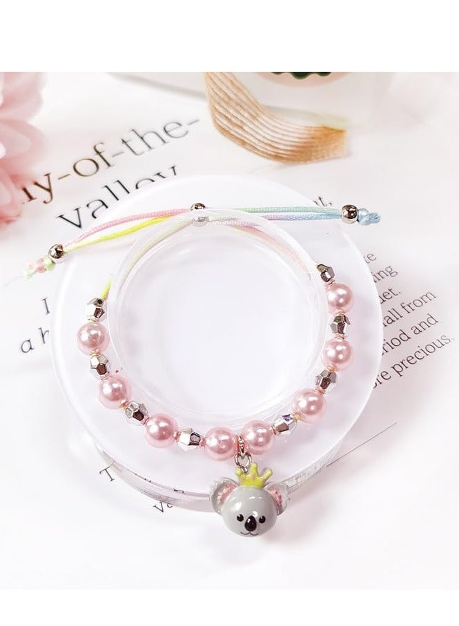 SYOSI Cute Kids Bracelets, Beaded Bracelets for Girls, Colourful Toddler Hand Jewelry, Children Costume Jewelry Accessory, Little Girl Plastic Bracelets, Party Favor Girls Gifts  12 PCS - Image 5