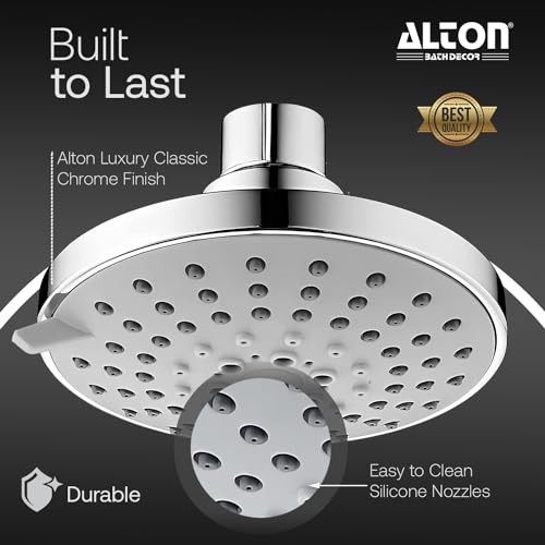 ALTON ABS 5-Function Overhead Chrome Finish Shower (Silver, 4 Inch) - Image 4