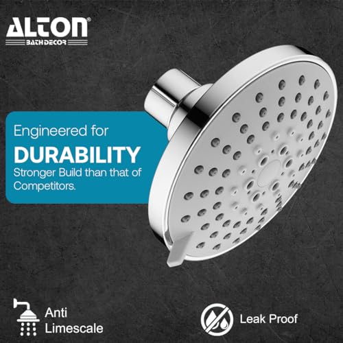 ALTON ABS 5-Function Overhead Chrome Finish Shower (Silver, 4 Inch) - Image 5