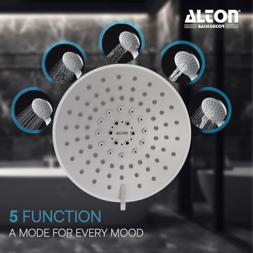 ALTON ABS 5-Function Overhead Chrome Finish Shower (Silver, 4 Inch) - Image 3