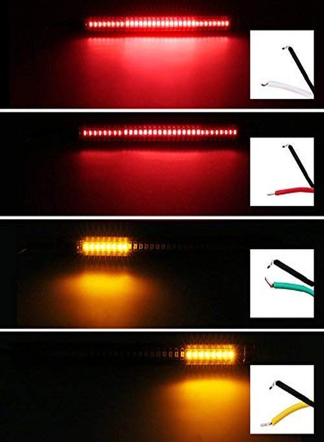 A2D 8 Inch LED SMD Flexible Led Strip Tail Light Bike Brake Light with Turn Indicator Signals Red For Hero Impulse - Image 4