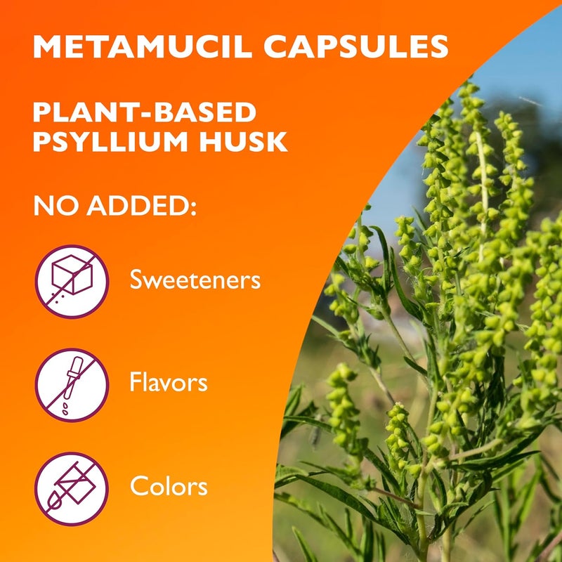 Metamucil Psyllium Fiber Capsules 300 Count - Image 5