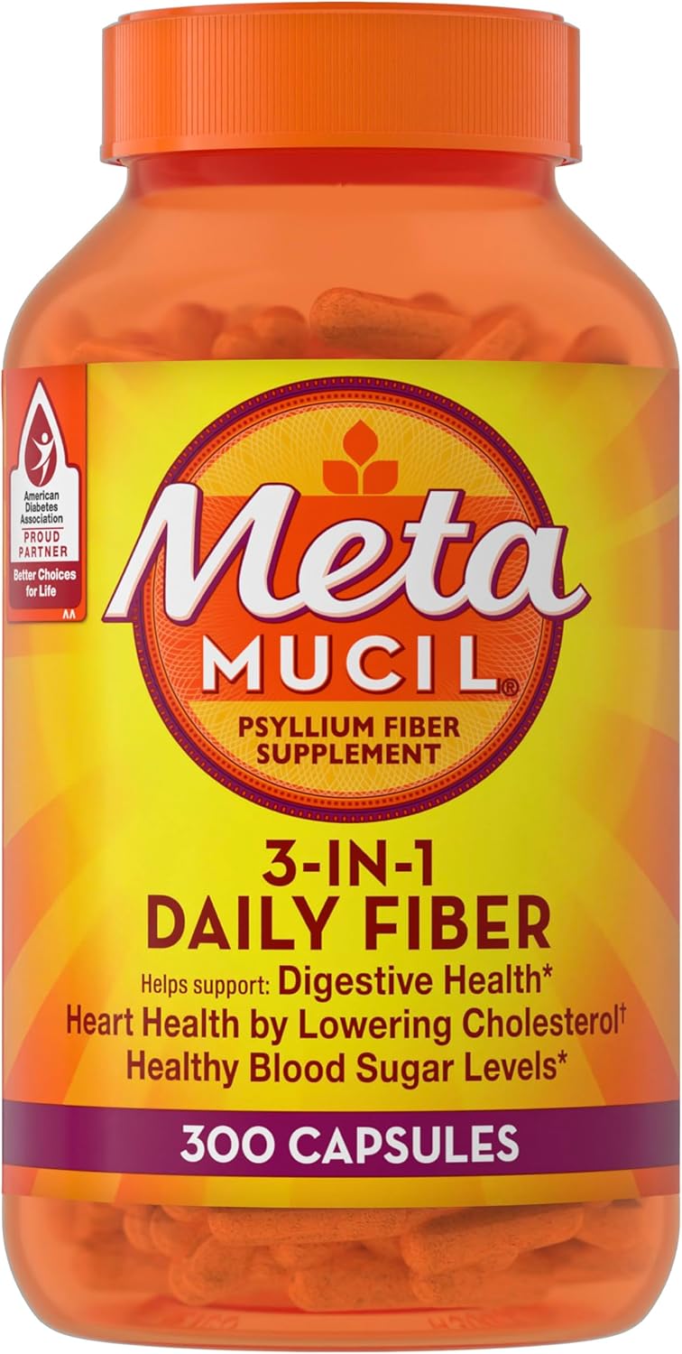 Metamucil Psyllium Fiber Capsules 300 Count - Image 1
