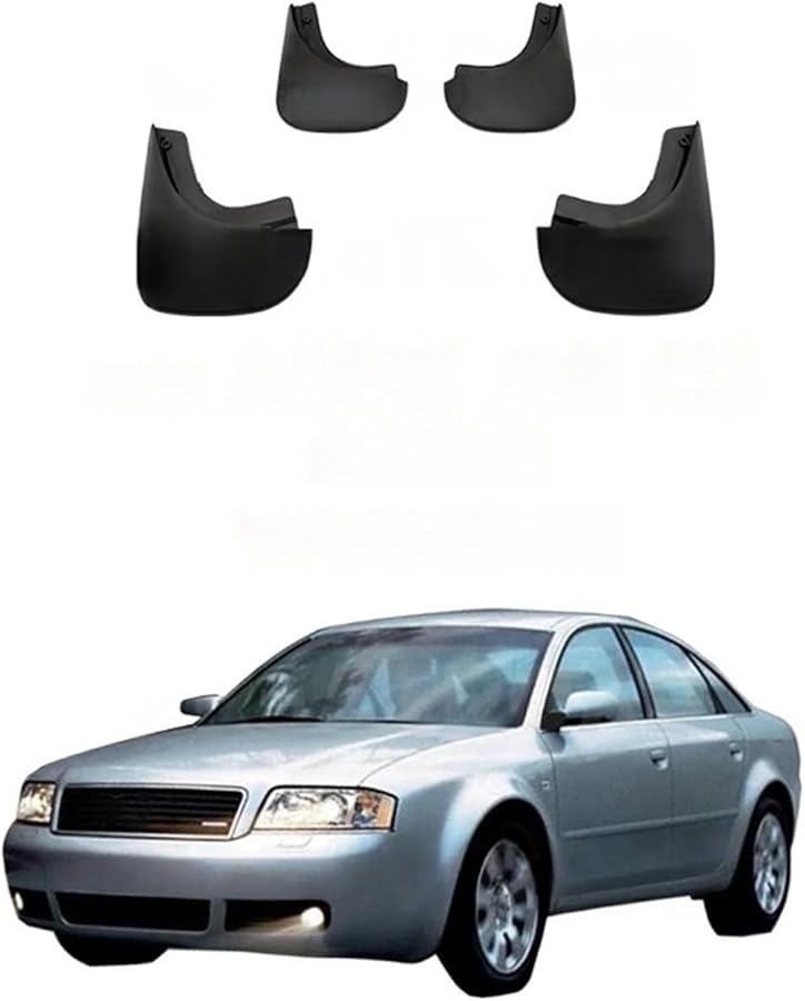 Black Mudguards For AUDI A6 C5 Sedan 1998 1999 2000 2001 2002 2003 2004 2005 - Image 1