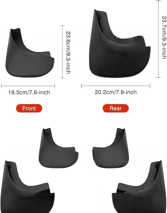 Black Mudguards For AUDI A6 C5 Sedan 1998 1999 2000 2001 2002 2003 2004 2005 - Image 2