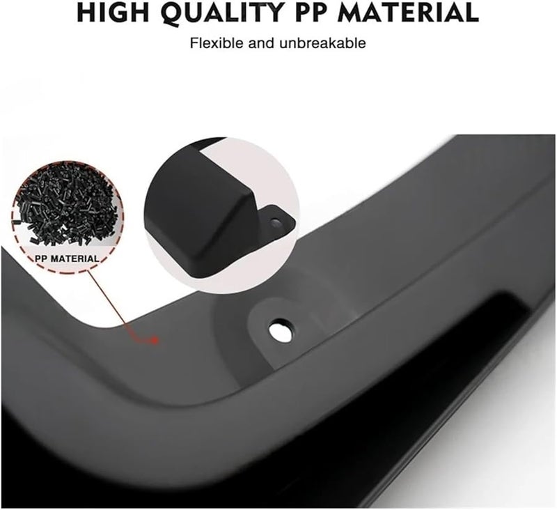 Black Mudguards For AUDI A6 C5 Sedan 1998 1999 2000 2001 2002 2003 2004 2005 - Image 3