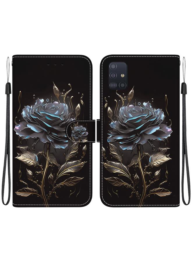 اس-توب جراب لهاتف Samsung Galaxy A71 5G مصنوع من الجلد برسومات ملونة وملمس كريستالي - Image 1