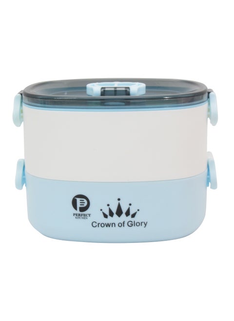 Double layer lunch box 1500ml-blue