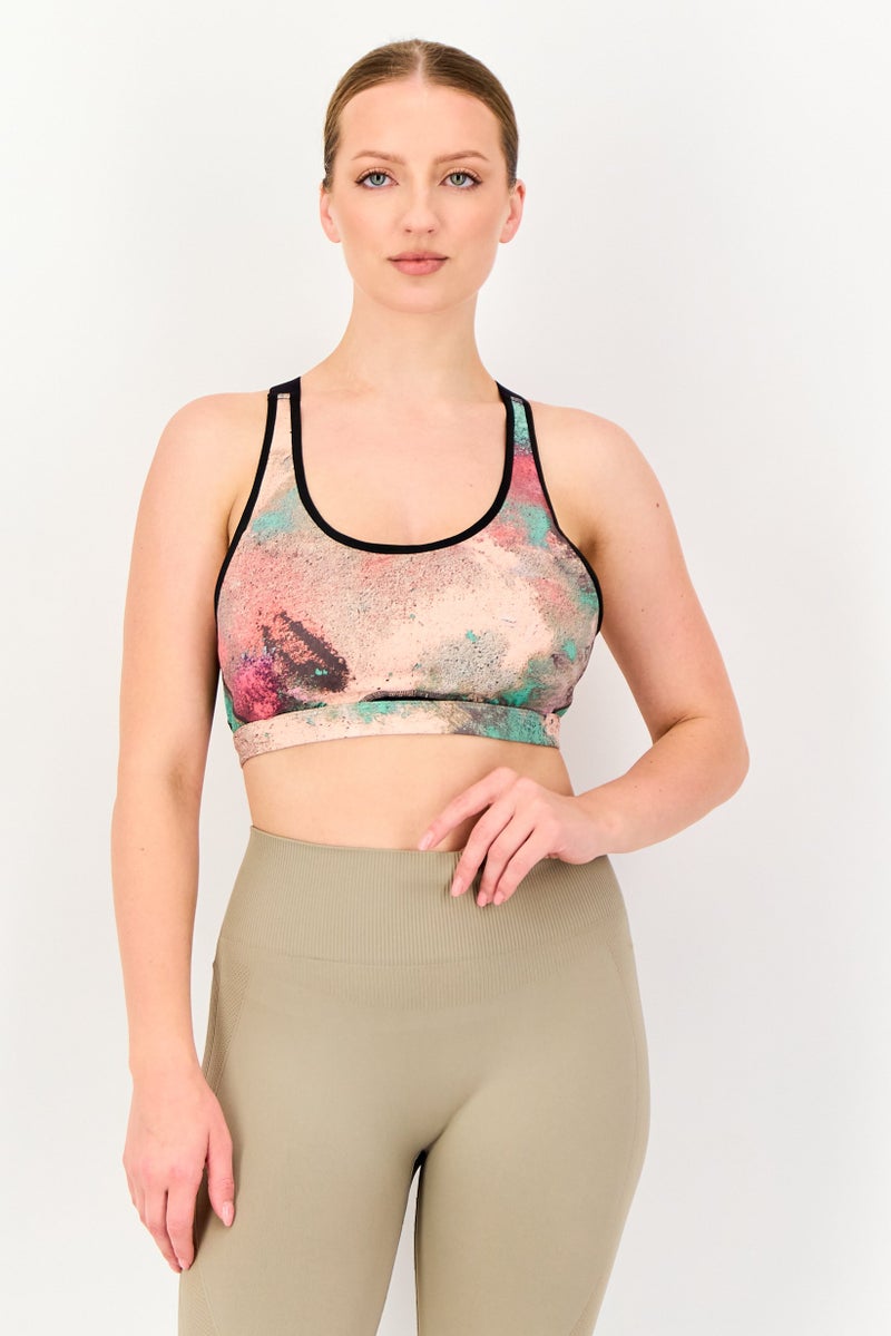 Reebok Women Lightly Padded Training Sports Bra, Multicolor - Image 1