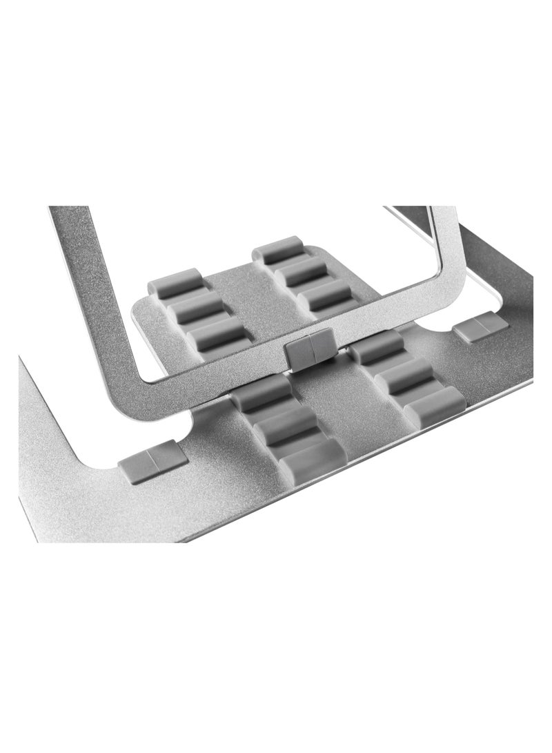 NAVODESK NAVO Portable Laptop Riser 6 Level Height Adjustable Ergonomic Laptop Stand for Home Office Universally Compatible Medium SILVER - Image 5