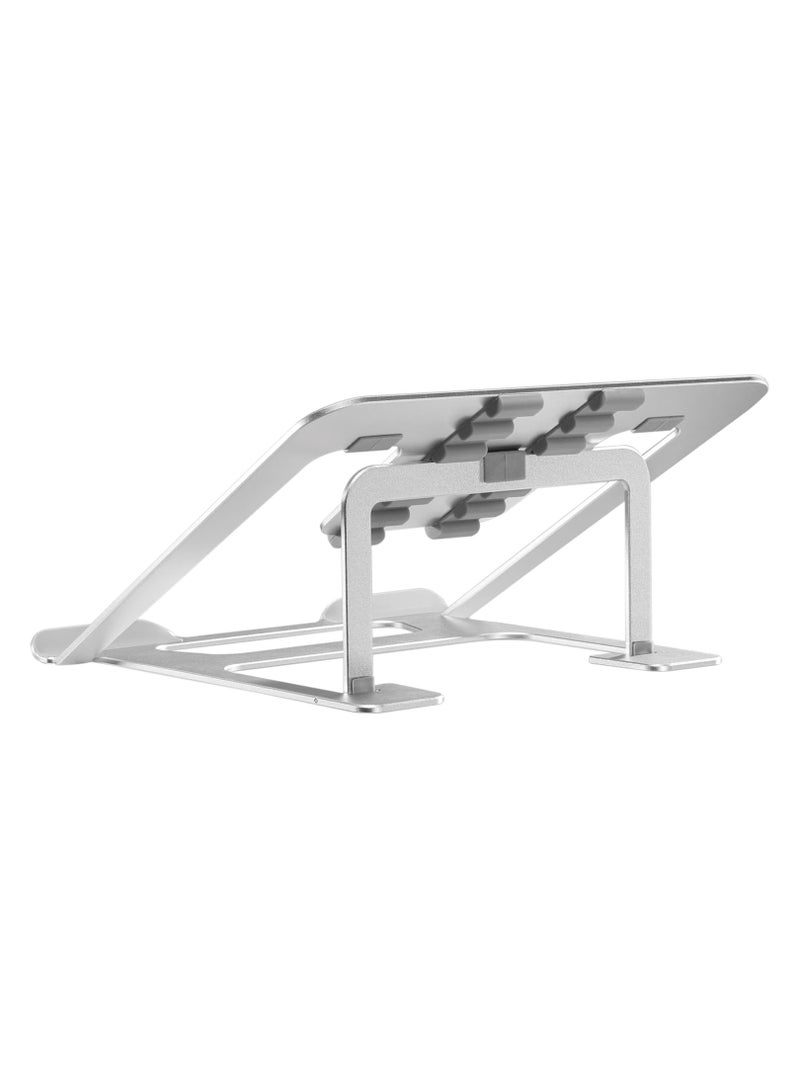 NAVODESK NAVO Portable Laptop Riser 6 Level Height Adjustable Ergonomic Laptop Stand for Home Office Universally Compatible Medium SILVER - Image 4