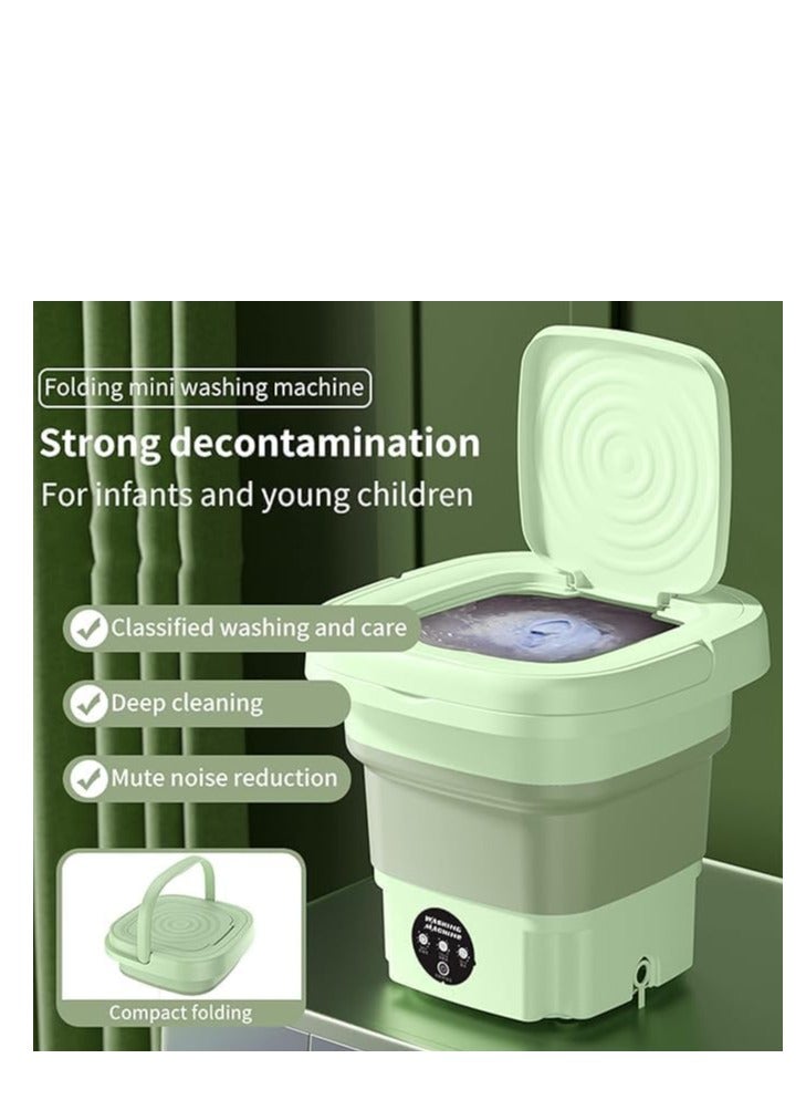 Portable Folding Washing Machine Semi Automatic Mini Washing Machine Small Washing Machine for Baby Clothes Underwear or Small Items 9L - Image 2