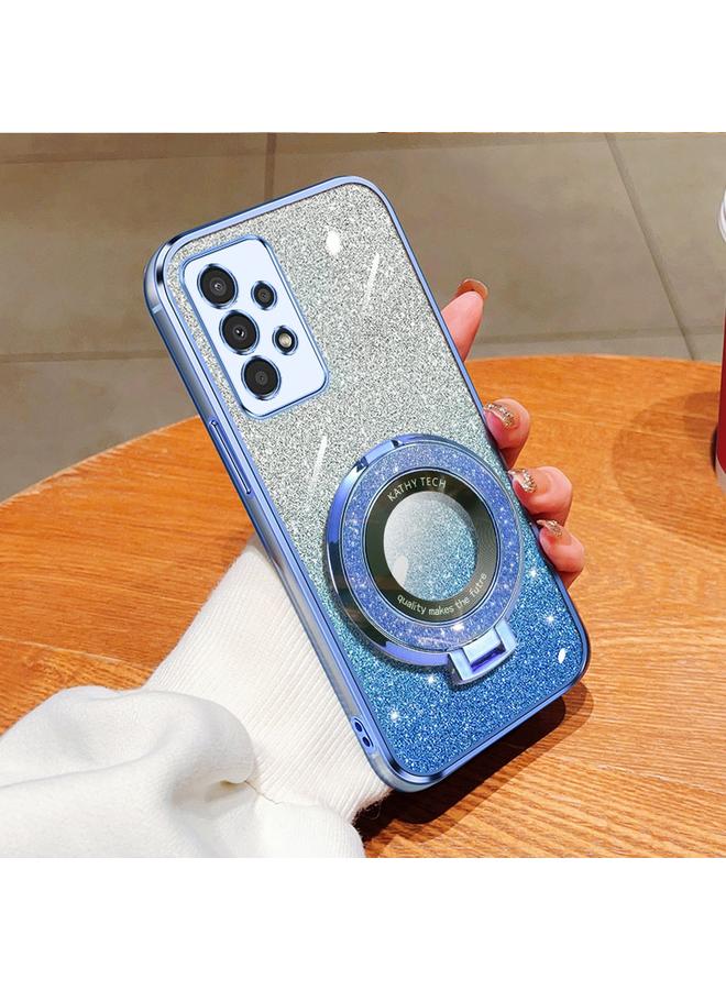 اس-توب جراب لهاتف Samsung Galaxy A13، جراب دائري من مادة TPU بحامل لامع متدرج مطلي - Image 1