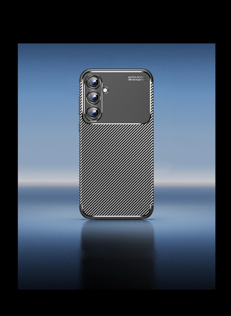 X-level Samsung Galaxy A55 Case Cover, Flexible Shock-Absorbing TPU Protective Protector Cover and Slim Soft Cell Accessories Protective Gaxaly A55 Women Men Carbon Fiber Black - Image 3