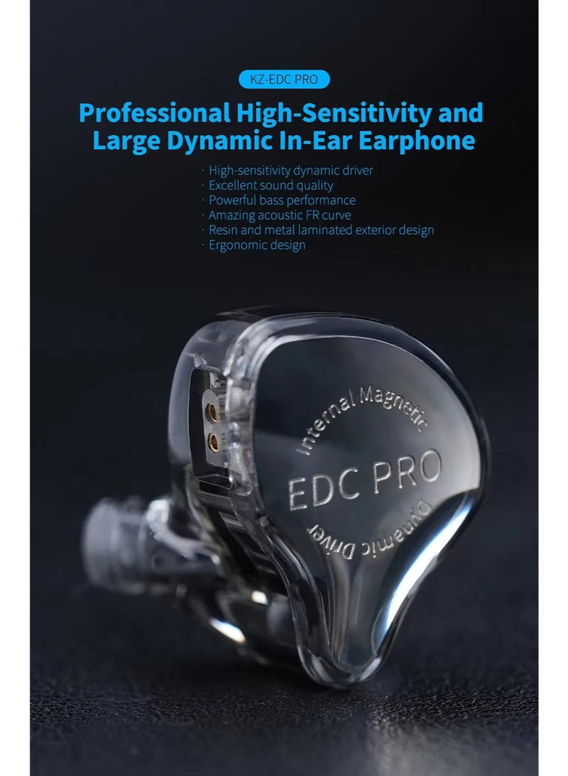 KZ New KZ EDC Pro Headset Dynamic In-Ear Monitor HiFi Wired Headphone Bass Stereo Game Music Earbuds Sports Noise Reduction Earphon - No Mic - Image 2