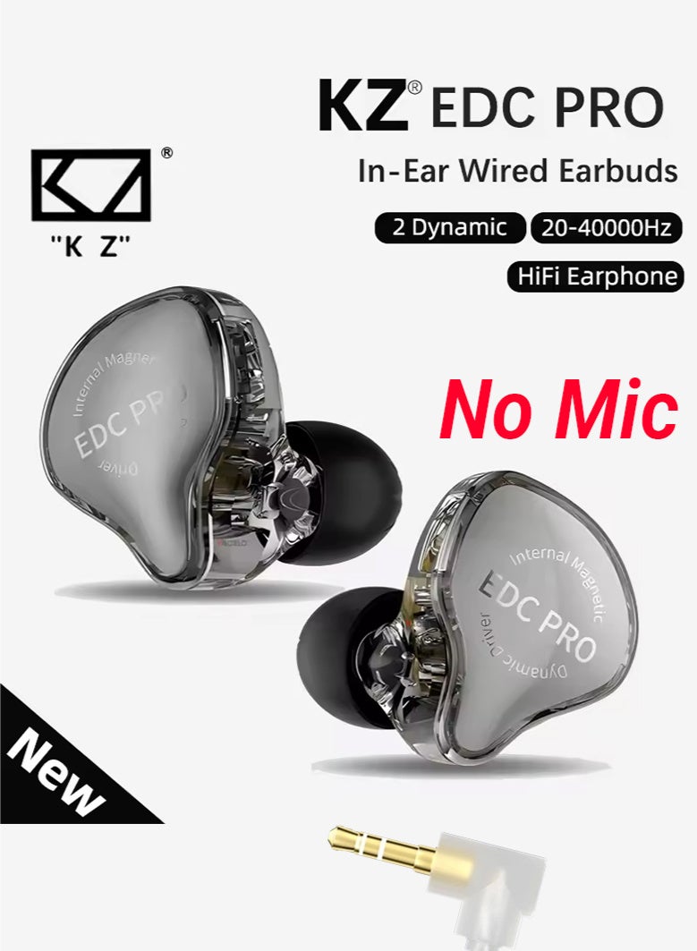 KZ New KZ EDC Pro Headset Dynamic In-Ear Monitor HiFi Wired Headphone Bass Stereo Game Music Earbuds Sports Noise Reduction Earphon - No Mic - Image 1