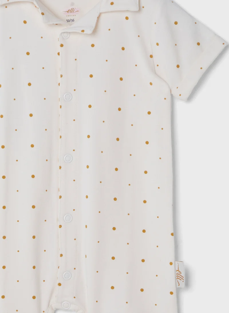 إيلي جونيور Bamboo Shirt Suit Golden Dots