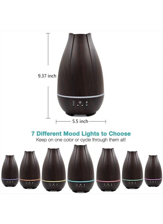 Essential Oil Diffuser, Cool Mist Humidifier and Aromatherapy Diffuser with 500ML Tank Ideal for Large Rooms, Adjustable Timer, Mist Mode and 7 LED Light Colors, Brown - pzsku/Z8D71213F918C4B3DFE21Z/45/_/1715636873/4b06bf84-0022-4999-b734-8fdde10a56e8