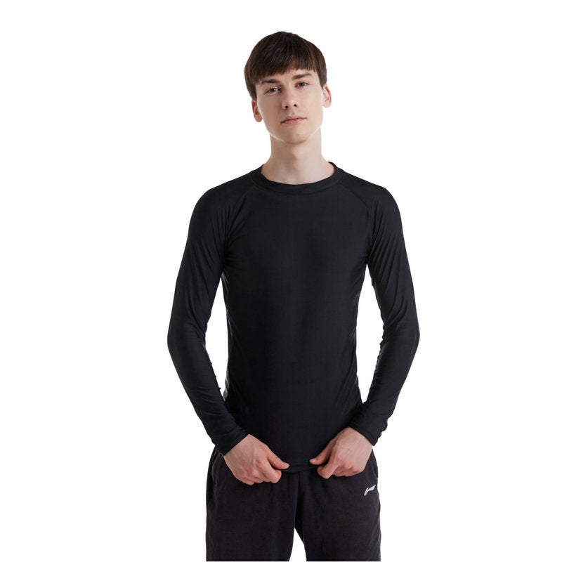 Generic 2024 Mens Surf Suit Sun Protection Quick-Dry Swim Shirt Black 