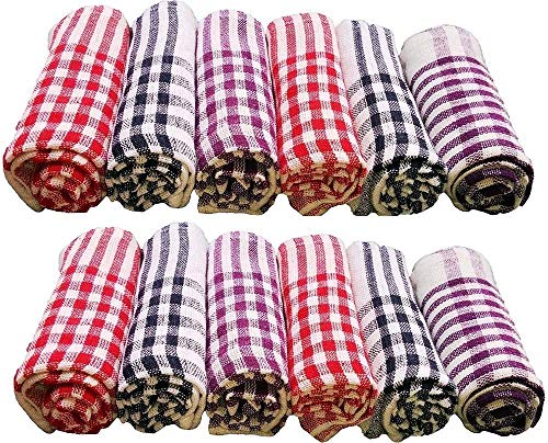 A'kin Akin 100% Cotton Cleaning Cloth Kitchen Napkin | Duster and Chapatis Napkins | Table Wipe Multipurpose Napkin 15X15 Inch | (Pack of 48) - Image 1