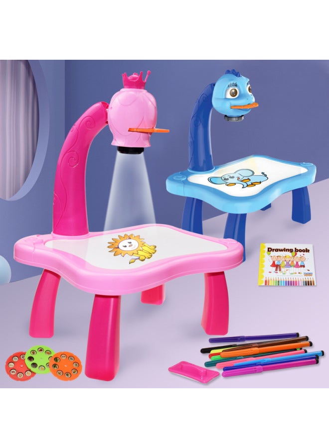 Children's Drawing Board Toy Montessori Educational Creative Play Board For Kids Aged 3-6 Eco-friendly Wooden Material-Color:Cartoon Blue Standard 48 Patterns-E-Commerce Edition - Image 4