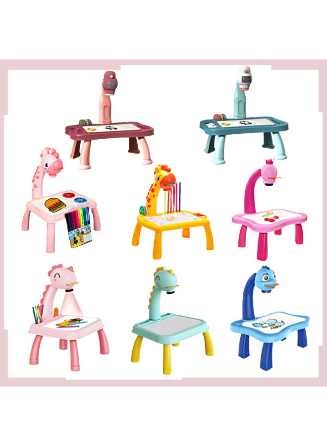 Children's Drawing Board Toy Montessori Educational Creative Play Board For Kids Aged 3-6 Eco-friendly Wooden Material-Color:Cartoon Blue Standard 48 Patterns-E-Commerce Edition - Image 2