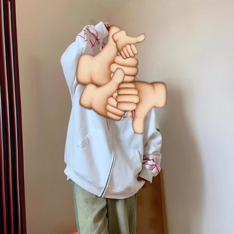 سويت شيرت هودي بسحاب بتصميم علامة أزياء أمريكية على طراز سبايدر مان للرجال والنساء، جاكيت كاردigan واسع من الشارع العالي - Image 3