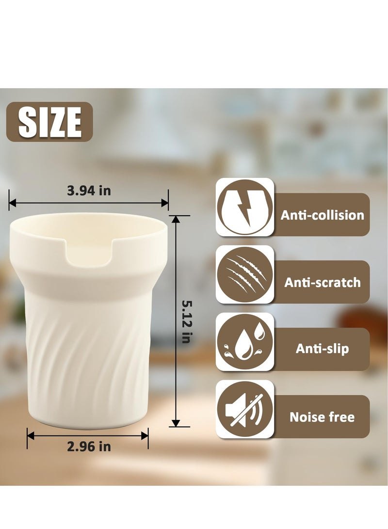 Silicone Boot for Stanley 40oz Tumbler with Handle Silicone Sleeve for Stanley 40oz Protector Boot for Stanley Accessories 40oz/30oz (Cream)  - Image 5