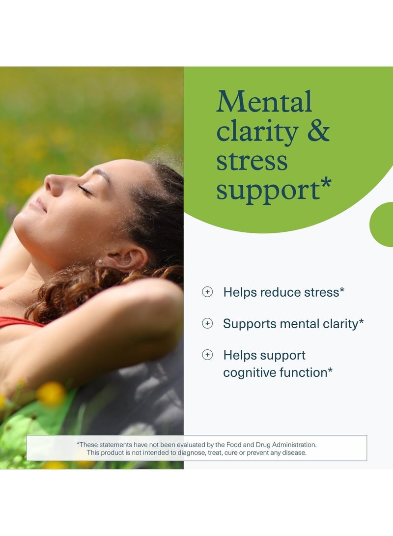 youtheory Mushroom Stress Complex Helps Reduce Stress + Promotes Mental Calmness featuring clinically studied sun theanine 60 Vegetarian Capsules - Image 3