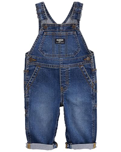 OshKosh B'Gosh Boys World's Best Overalls, Railroad Ozone Wash, 12M - Image 1