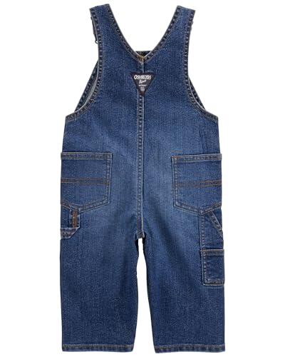OshKosh B'Gosh Boys World's Best Overalls, Railroad Ozone Wash, 12M - Image 2