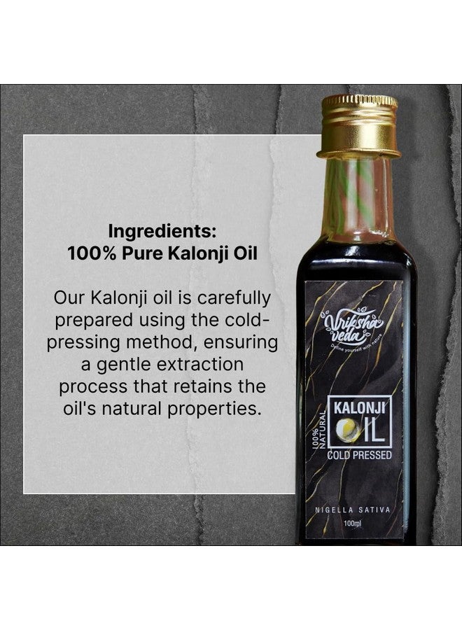 Vriksha Veda Pure Kalonji (Black Seed) Oil for Hair and Skin Care I Cold-Pressed I 100 ml - Image 4
