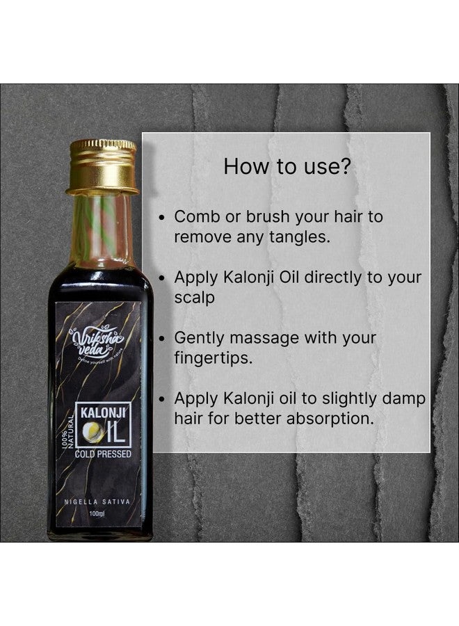 Vriksha Veda Pure Kalonji (Black Seed) Oil for Hair and Skin Care I Cold-Pressed I 100 ml - Image 3