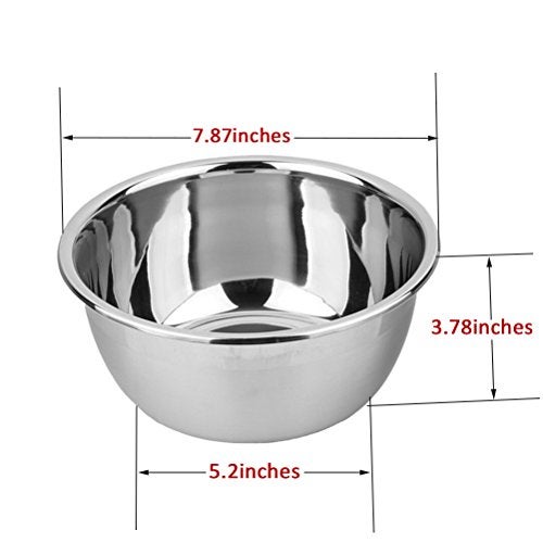 meleg otthon Stainless Steel Bowl15QT Salad BowlMetal BowlsStainless Steel Basin Deeper Edge Mirror Finish Dishwasher Safe bowl S - Image 3