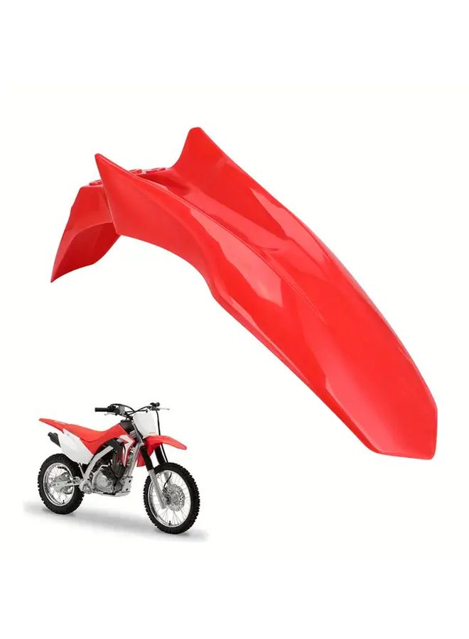 Red Front Fender Mudguard For Dirt Bike All Year Protection Easy Installation - Image 1