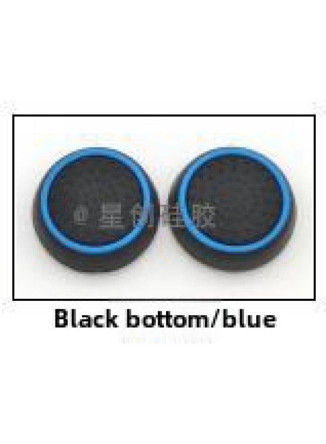 PS5 Luminous Rocker Cap PS4 XBO Xone Two-color Silicone Collar Mushroom Head Gamepad Key Cap-Product Color:Black Bottom/Rings - Image 1