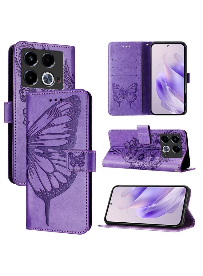 S-TOP Case For Infinix Note 40 5G Embossed Butterfly Leather Phone Case - Image 1