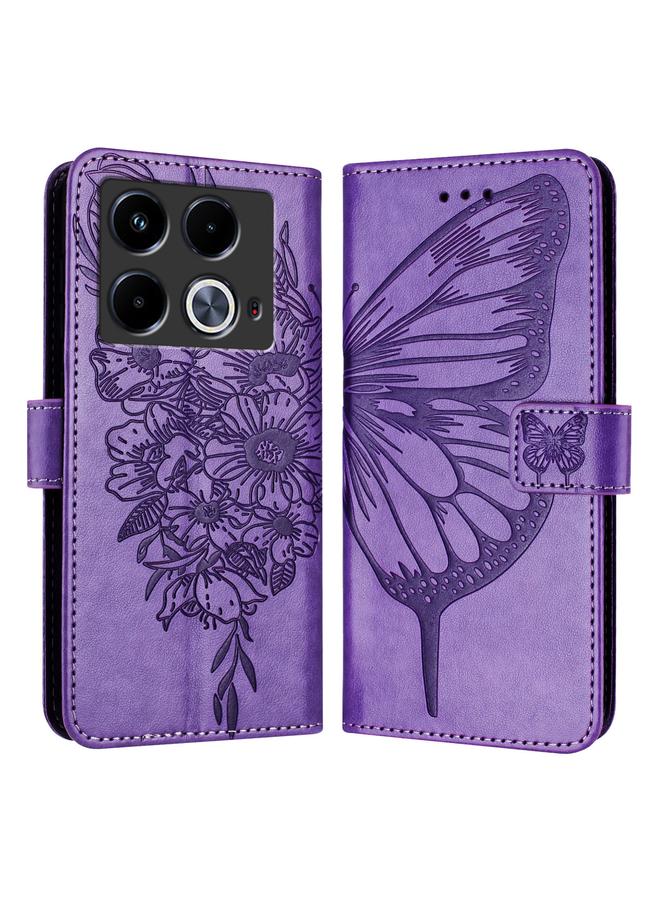 S-TOP Case For Infinix Note 40 5G Embossed Butterfly Leather Phone Case - Image 2
