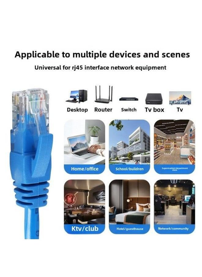 Generic Six Types Of Gigabit Network Cable Router Cat6 Finished Jumper 1 Meter Computer High-speed Broadband Cable-Color:Blue-Line Length:50m  - Image 4