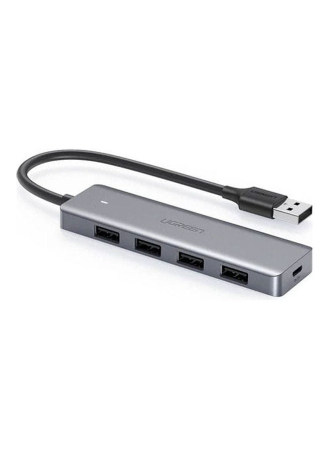 Ugreen 4-Port USB 3.0 Hub + Powered by Micro USB, Metal Plated Shell, Ultra Slim