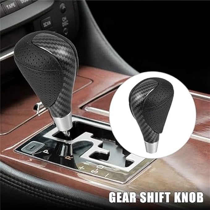 rayihni Azonee Car Automatic Gear Stick Shift Knob Carbon Fiber Pattern Black Automatic Gear Stick Shift Knob for Lexus RX450h 20102015 and Lexus F 20082014 - Image 2