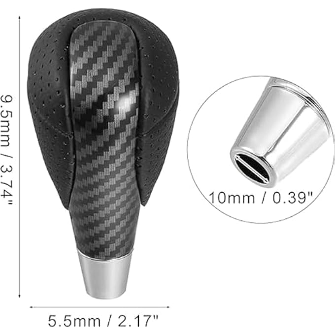 rayihni Azonee Car Automatic Gear Stick Shift Knob Carbon Fiber Pattern Black Automatic Gear Stick Shift Knob for Lexus RX450h 20102015 and Lexus F 20082014 - Image 3