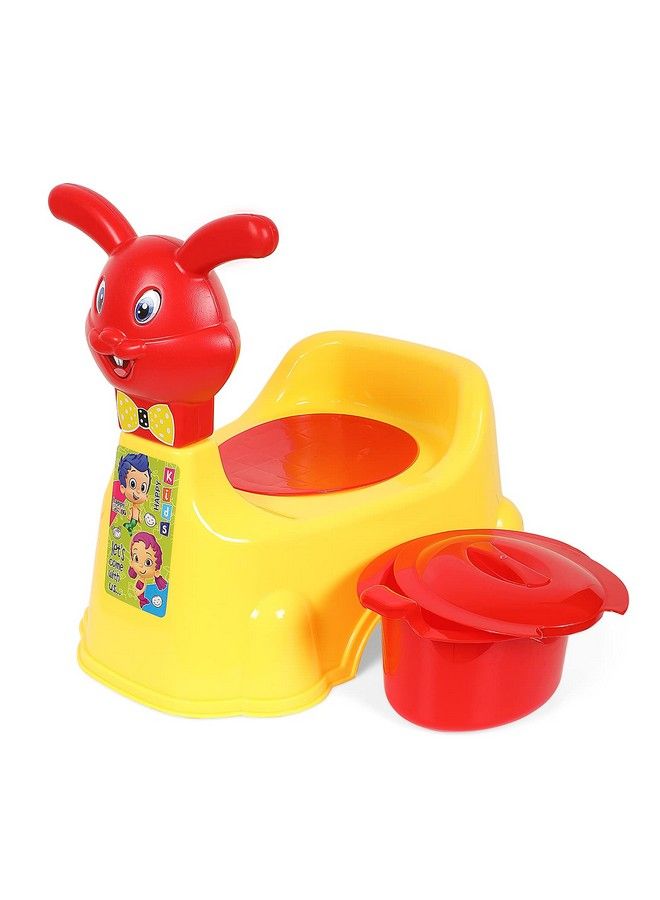 Nabhya Rabbit Baby Potty Training Seatchair For Kidsinfant Potty Toilet Chair With Removable Tray & Closing Lid (Yellow) - Image 2
